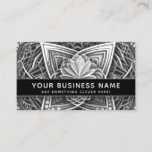 Carte De Rendez-vous Noir et blanc Sacred Moderne Élégant Professionnel (Devant)