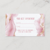 Carte De Rendez-vous Noir et or Agate ongle salon Manicurist (Dos)