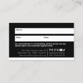 Carte de rendez-vous noire (Dos)