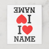 Carte De Rendez-vous Nom du coeur (Extérieur déplié)