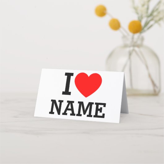 Carte De Rendez-vous Nom du coeur (Dos)