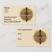 Carte De Rendez-vous Nom personnalisé anesthésiste (Devant / Derrière)