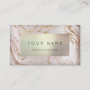 Carte De Rendez-vous Nomination de Pearl en marbre d'or Rose ABSTRAIT