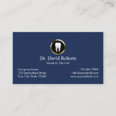 Carte De Rendez-vous Nomination dentaire Elégant Marine Blue Dentist (Devant)