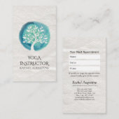 Carte De Rendez-vous Nomination d'un instructeur de YOGA Arbre d'aquare (Devant / Derrière)