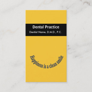 Carte De Rendez-vous Nomination "Le bonheur est un sourire pur" Dentist