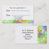 Carte De Rendez-vous Nomination Médicale Abstraite (Devant / Derrière)