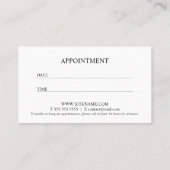 Carte De Rendez-vous Nomination professionnelle en noir et blanc (Dos)