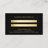 Carte De Rendez-vous Nomination professionnelle Gold et Black (Dos)