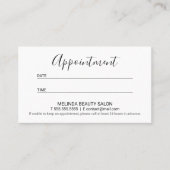 Carte De Rendez-vous Nomination professionnelle moderne en noir et blan (Devant)