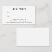 Carte De Rendez-vous Nomination professionnelle moderne en noir et blan (Devant / Derrière)