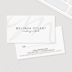 Carte De Rendez-vous Nomination professionnelle moderne en noir et blan