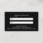 Carte De Rendez-vous Nomination professionnelle moderne en noir et blan (Dos)