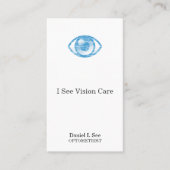 Carte De Rendez-vous Oeil-Escroquerie bleue de style d'impression (Devant)