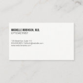 Carte De Rendez-vous Oeil | Tableau des yeux (Dos)