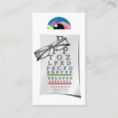 Carte De Rendez-vous Optométriste | Diagramme et lunettes d'examen ocul (Devant)