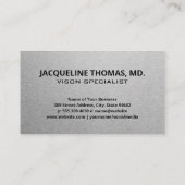 Carte De Rendez-vous Optométriste | Examen des yeux (Dos)