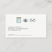 Carte De Rendez-vous Optométriste | Graphique Médicale (Dos)