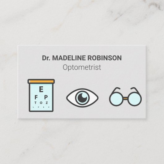 Carte De Rendez-vous Optométriste | Graphique Médicale (Devant)