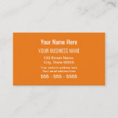 Carte de rendez-vous Orange Modern Professional (Devant)