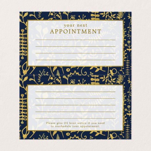 Carte de rendez-vous Oriental Gold Boho (Intérieur déplié)