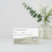 Carte De Rendez-vous Orthodontist Appointment Business Cards  (Debout devant)