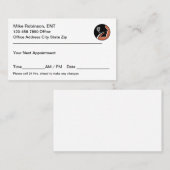 Carte De Rendez-vous Otolaryngologiste de la gorge de l'oreille (Devant / Derrière)