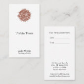 Carte De Rendez-vous Oursin chilien d'impression typographique (albus (Devant / Derrière)