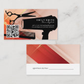 Carte De Rendez-vous Outils de coupe de cheveux | Ciseaux Sèche-souffle (Devant / Derrière)