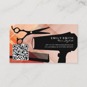 Carte De Rendez-vous Outils de coupe de cheveux Ciseaux Sèche-souffle