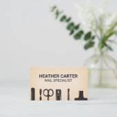 Carte De Rendez-vous Outils de manucure à ongles | Nomination (Debout devant)