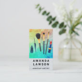 Carte De Rendez-vous Outils de maquillage | Peinture en briques blanche (Debout devant)