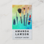 Carte De Rendez-vous Outils de maquillage | Peinture en briques blanche (Devant)