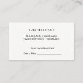 Carte De Rendez-vous Outils pour cheveux et beauté (Dos)