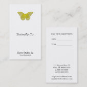 Carte De Rendez-vous Papillon de style d'impression typographique (Devant / Derrière)