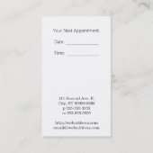 Carte De Rendez-vous Papillon de style d'impression typographique (Dos)