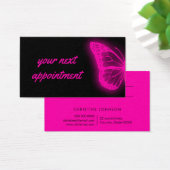 carte de rendez-vous papillon rose néon (Bureau)