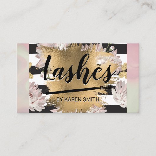 Carte De Rendez-vous Papillons floraux rayonnants | Gold Foi (Devant)