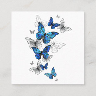 Carte De Rendez-vous Papillons volants bleus Morpho