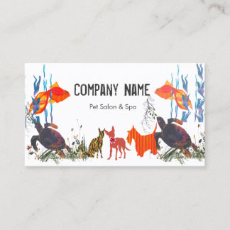 Carte De Rendez-vous Parade des animaux de compagnie Poisson Chat Chien