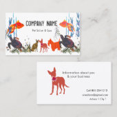 Carte De Rendez-vous Parade des animaux de compagnie Poisson Chat Chien (Devant / Derrière)