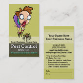 Carte De Rendez-vous Parasite Control.Exterminator.Bug (Devant / Derrière)