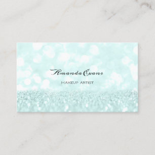Carte De Rendez-vous Parties scintillant bleue maquillage Artiste Blogg