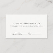 Carte De Rendez-vous Parties scintillant de coiffure et maquillage (Dos)