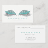 Carte De Rendez-vous Parties scintillant de maquillage d'extension Tiff (Devant / Derrière)