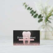 Carte De Rendez-vous Parties scintillant dentaire Rose de dents Gold De (Debout devant)
