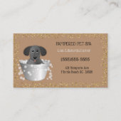 Carte De Rendez-vous Parties scintillant d'or Animaux de compagnie Baig (Devant)