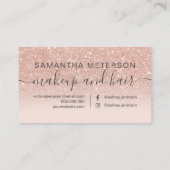 Carte De Rendez-vous parties scintillant d'or rose moderne blush profes (Dos)