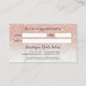 Carte De Rendez-vous Parties scintillant d'or rose moderne typographie (Dos)