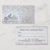 carte de rendez-vous parties scintillant en faux a (Devant / Derrière)